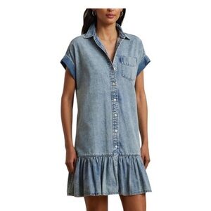 Lauren Ralph Lauren Blue Denim Mini Dress